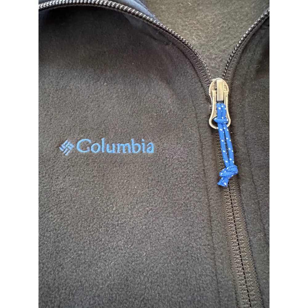 Columbia Kansas Jayhawks KU Fleece Vest Womens Small‎ Black Full Zip XL1942 - Picture 4 of 10